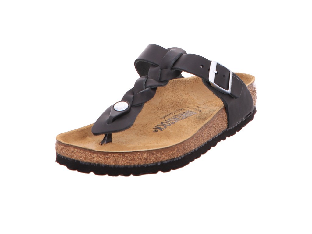 BIRKENSTOCK Komfort Sandalen schwarz Gizeh Braided FL Black