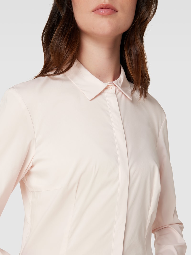 Hemdbluse mit Kentkragen in rosé
