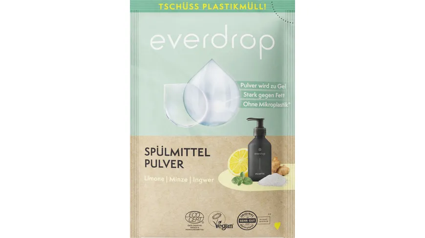 everdrop Spülmittel Nachfüllsachet Limone Minze Ingwer