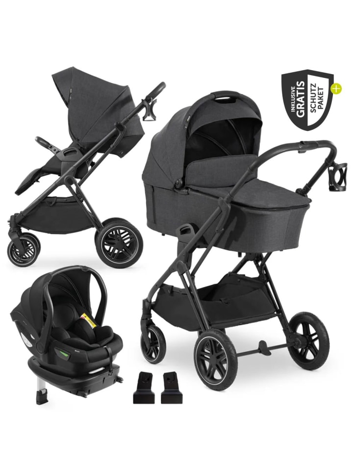 Hauck 4in1 Kinderwagen-Set Vision X Trio Set - inkl. i-Size in schwarz,grau günstig kaufen onesize