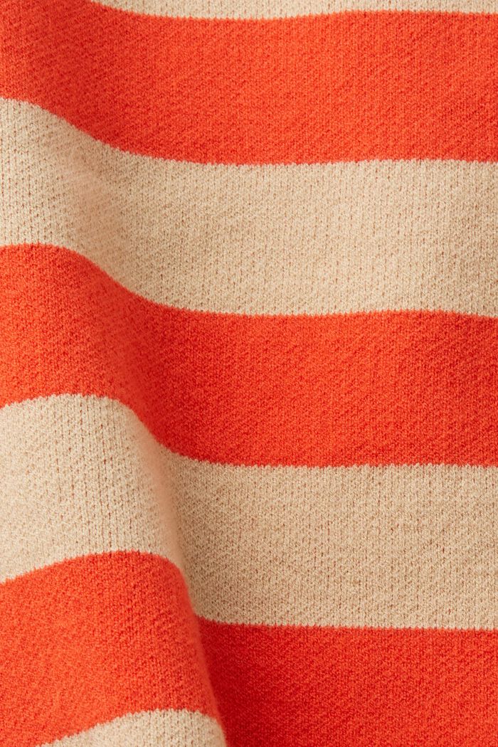 Strickpullover mit Streifenmix und Rollkragen