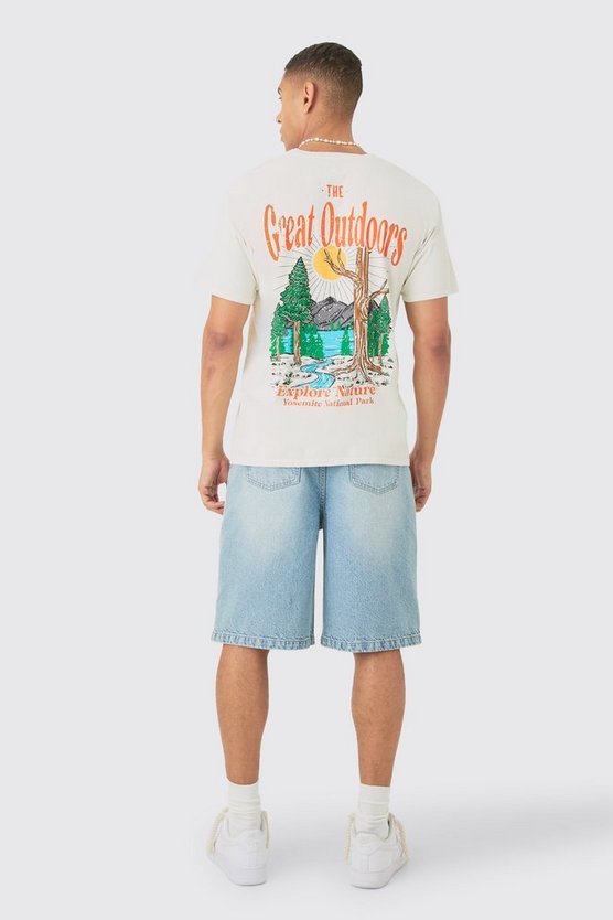 Oversize T-Shirt mit Outside Print