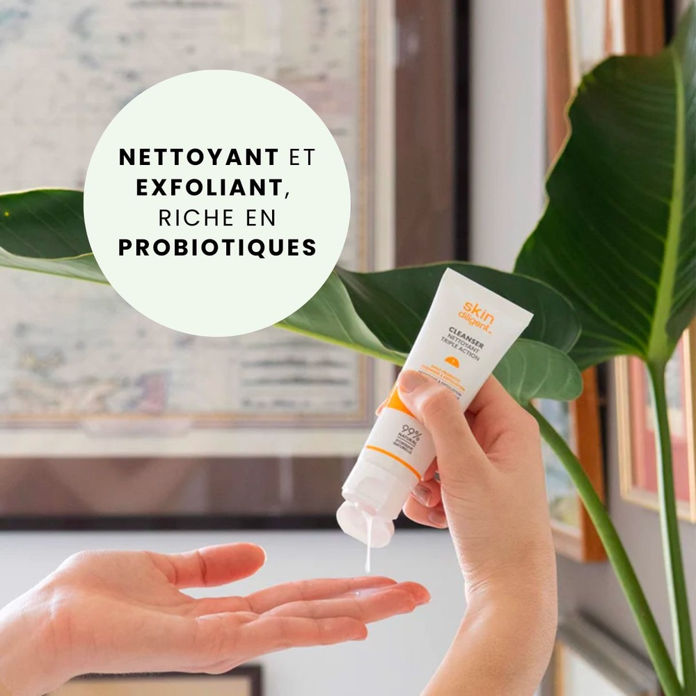 skin diligent Nettoyant Triple Action Nettoyant Exfoliant