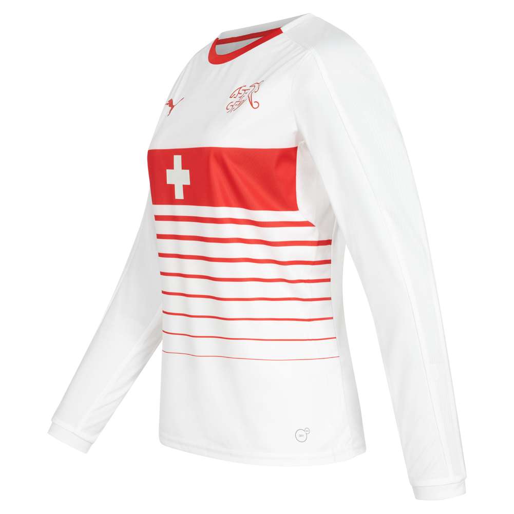 Schweiz PUMA Damen Auswärts Langarm Trikot 750170-02