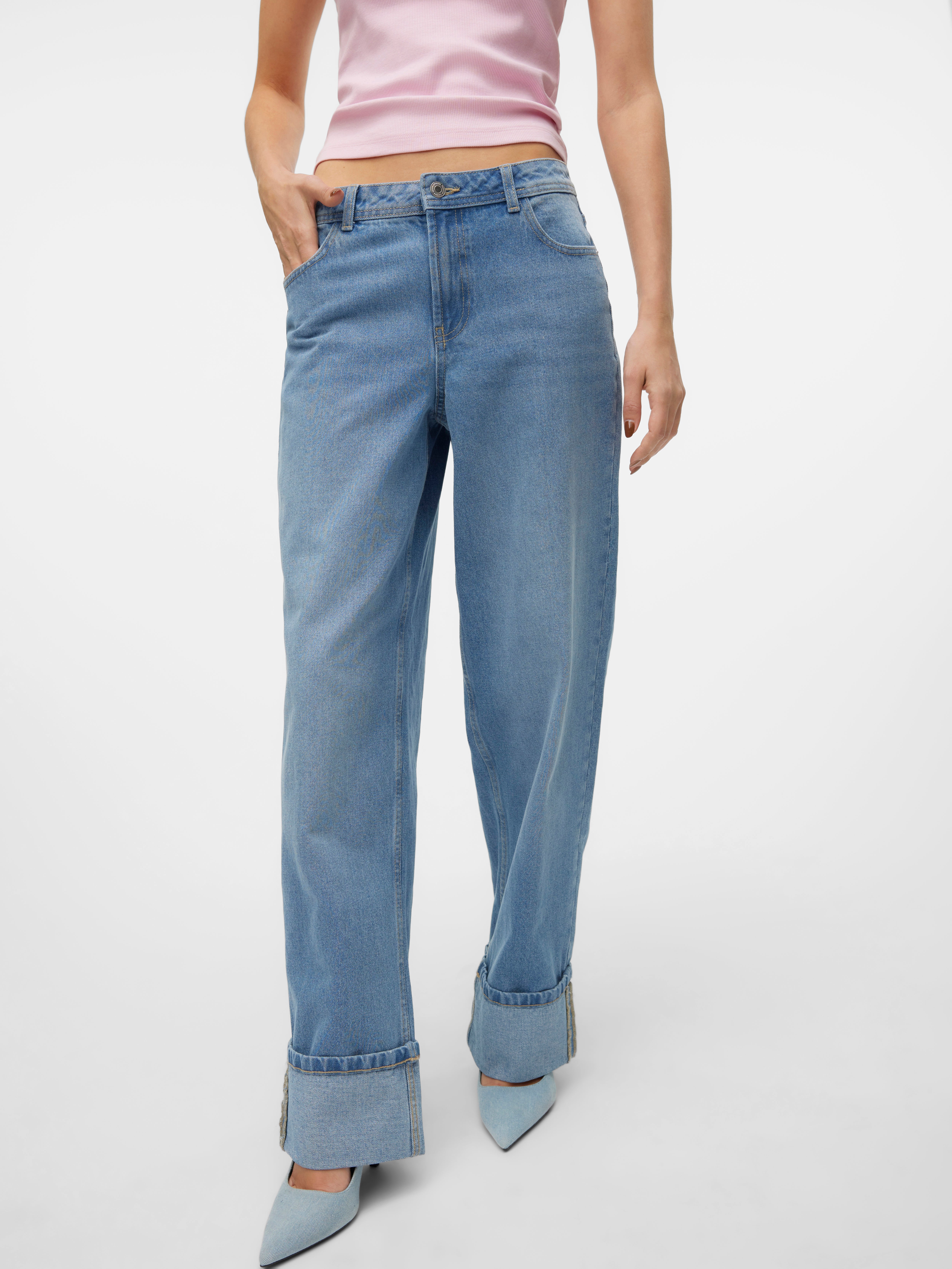 VMEVELYN Niedrige Taille Locker geschnitten Jeans