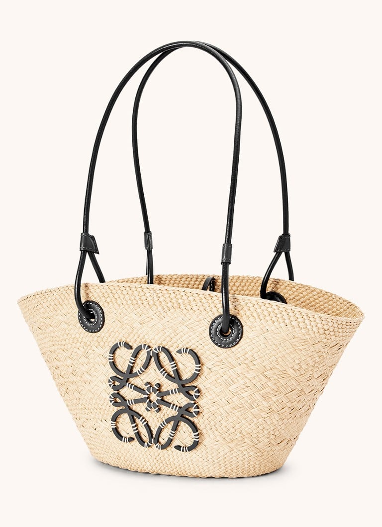 LOEWE Anagram Basket Pieni ostoskassi vasikannahkaisilla yksityiskohdilla