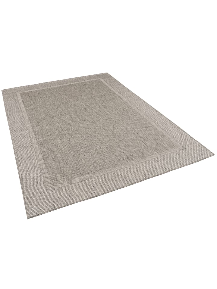 Pergamon In & Outdoor Teppich Natur Valencia Bordüre in Antraciet günstig kaufen