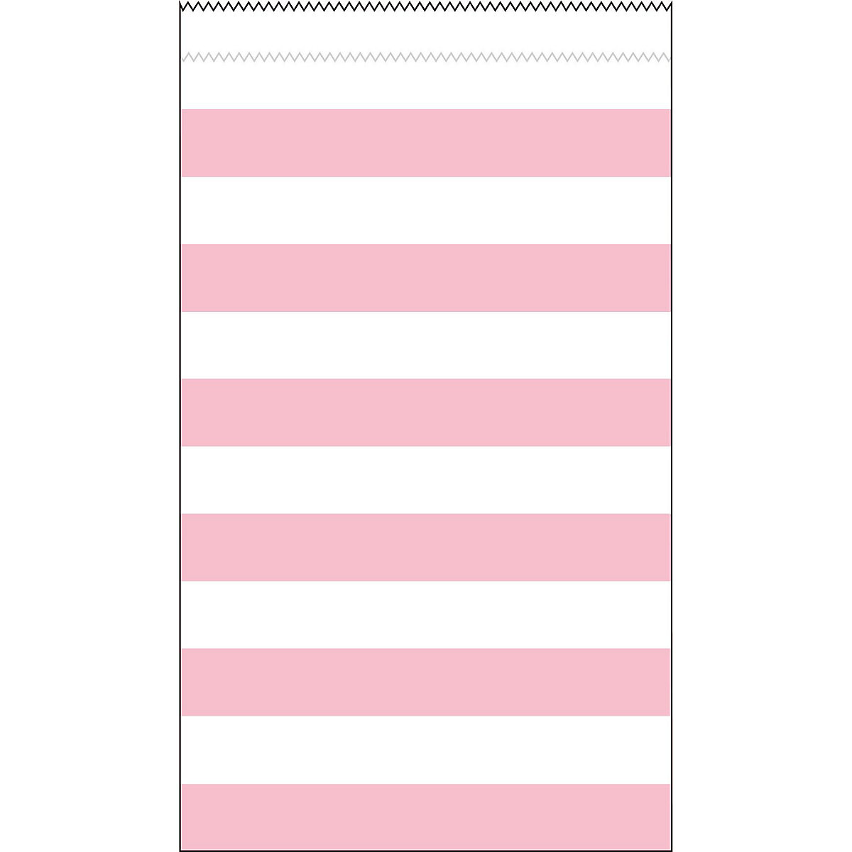Geschenktüte Mitgebseltüte Streifen Rosa, Papier, 11 x 19 cm, 15 Stück
