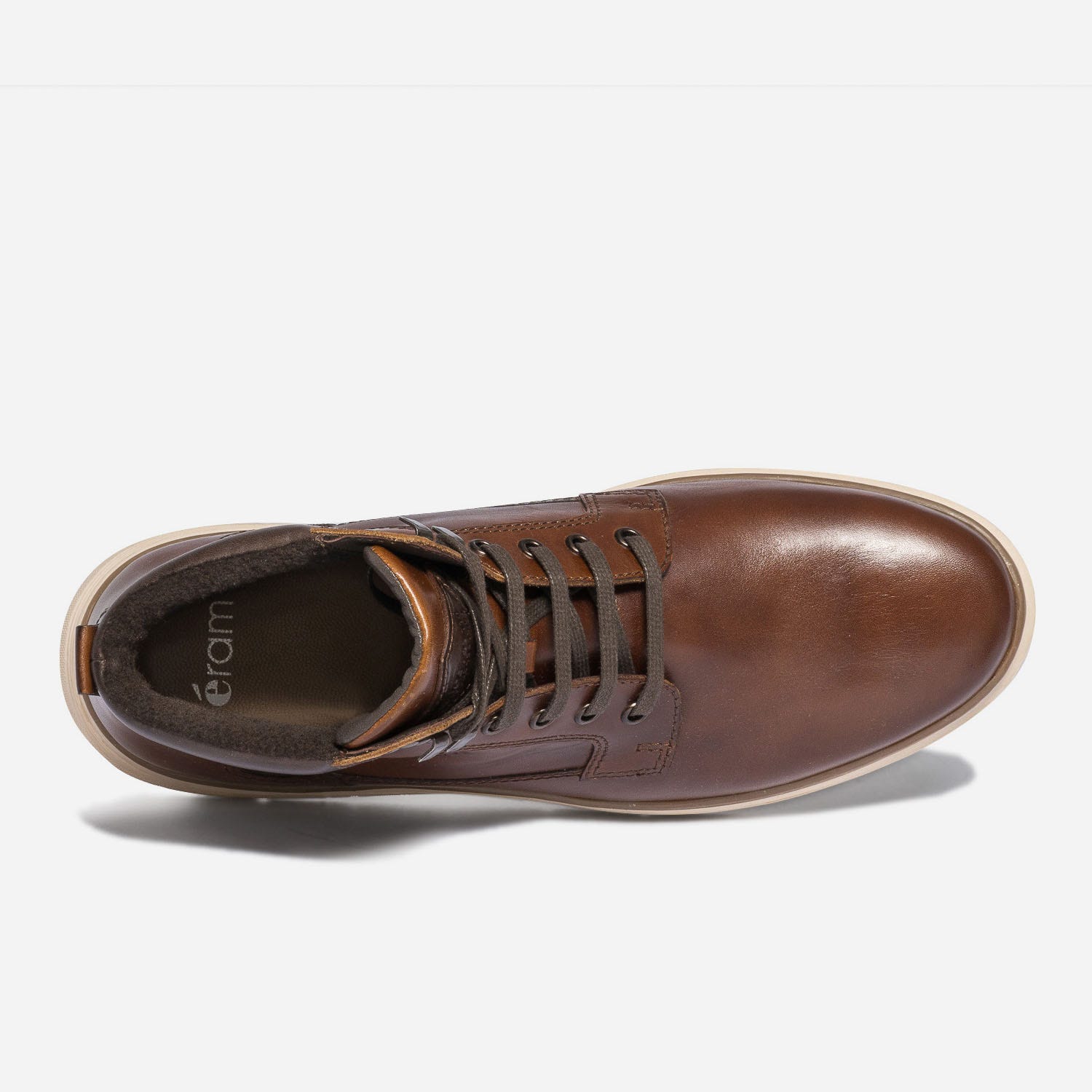 Basket marron en cuir