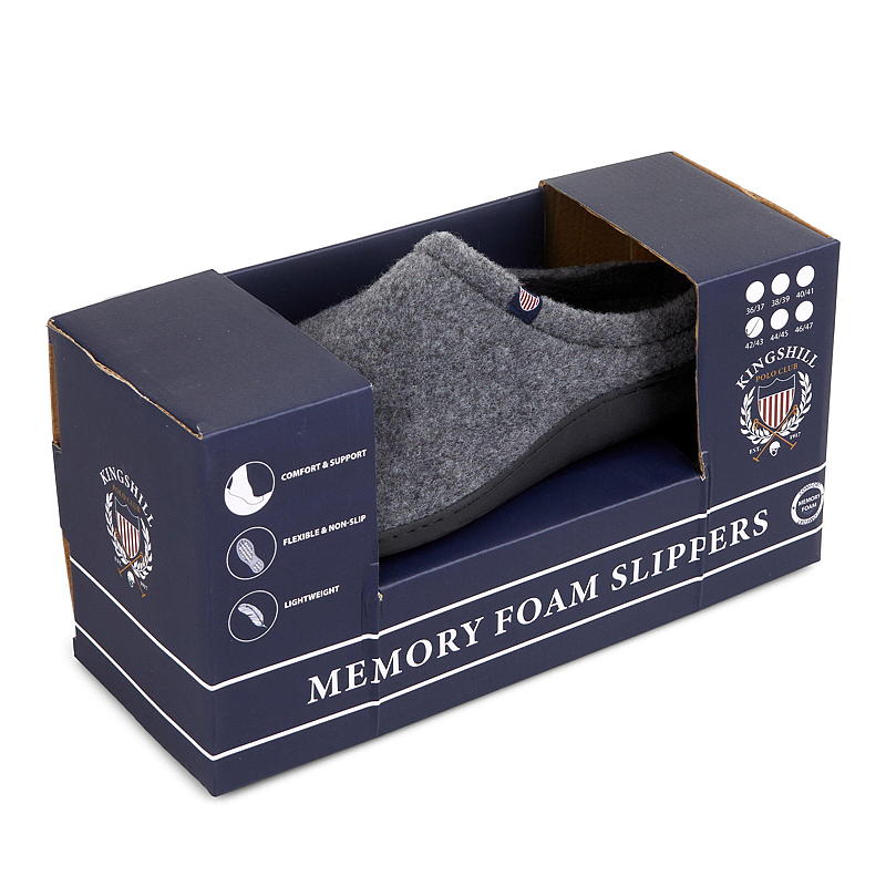 Tøffel str 36/37-46/47 memory foam