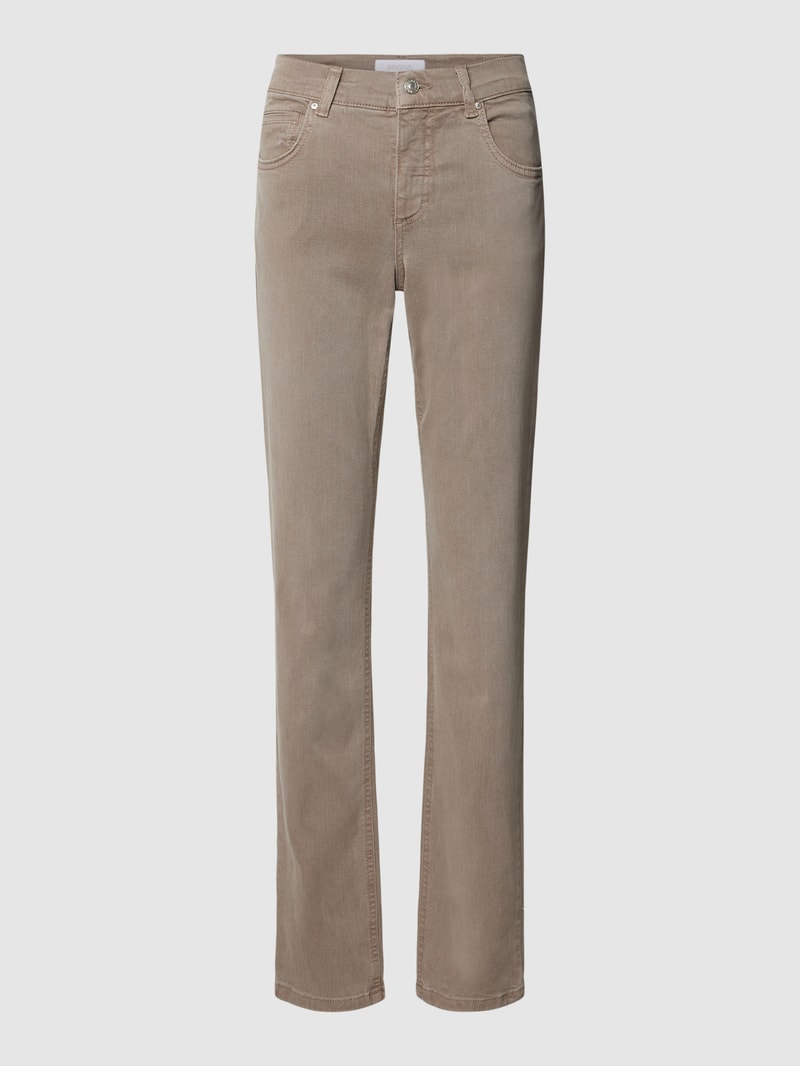 Jeans im 5-Pocket-Design Modell 'CICI' in taupe