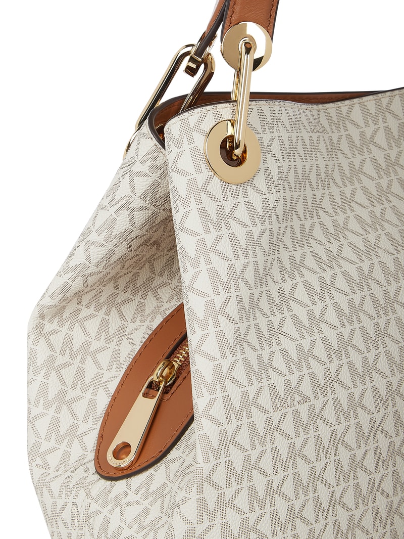 Handtasche mit Logo-Muster in offwhite