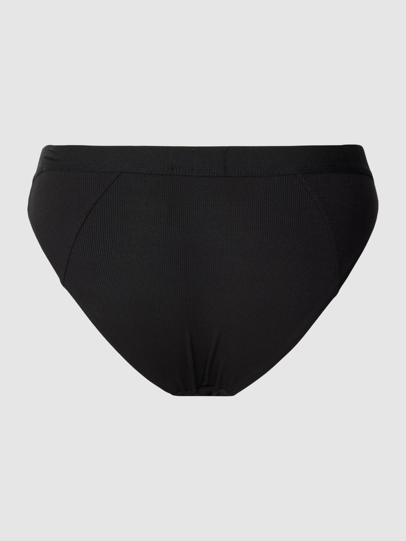 Slip mit Label-Detail Modell 'RIB' in schwarz