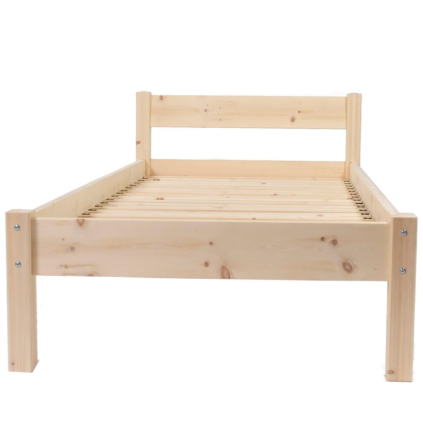 TUGA-Holztech Massivholzbett Pfostenbett aus Zirbenholz (Zirbe) 