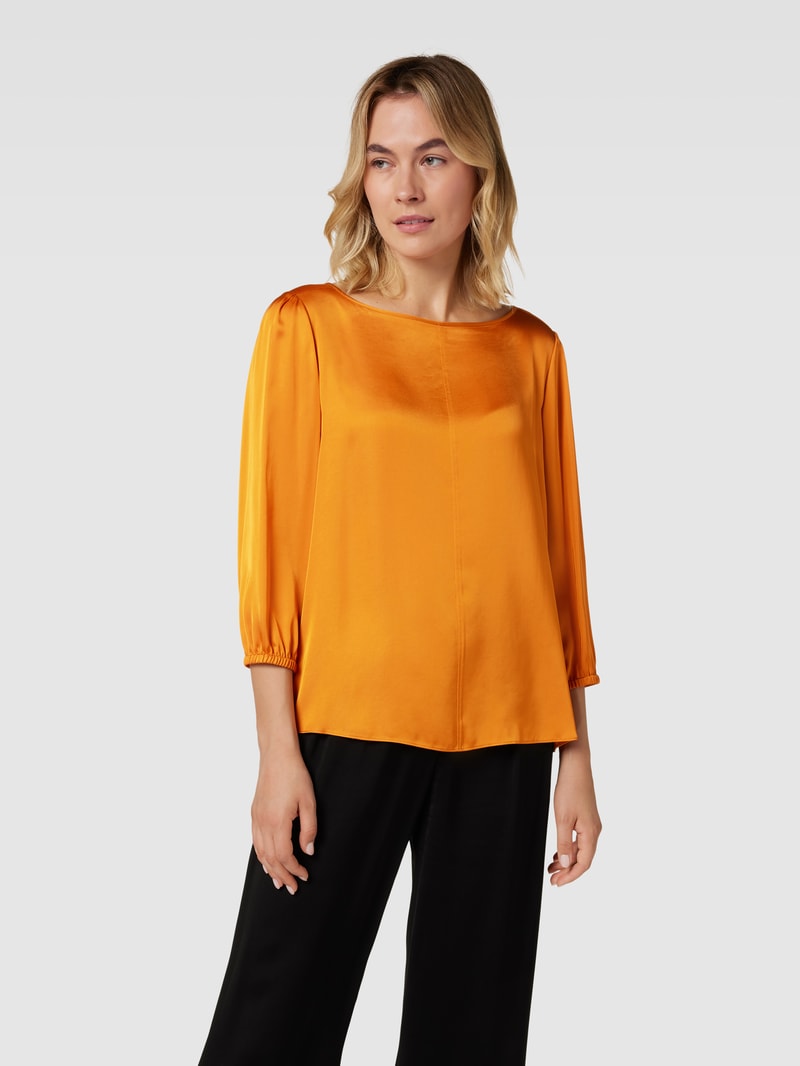 Blusenshirt aus Viskose mit 3/4-Arm in orange