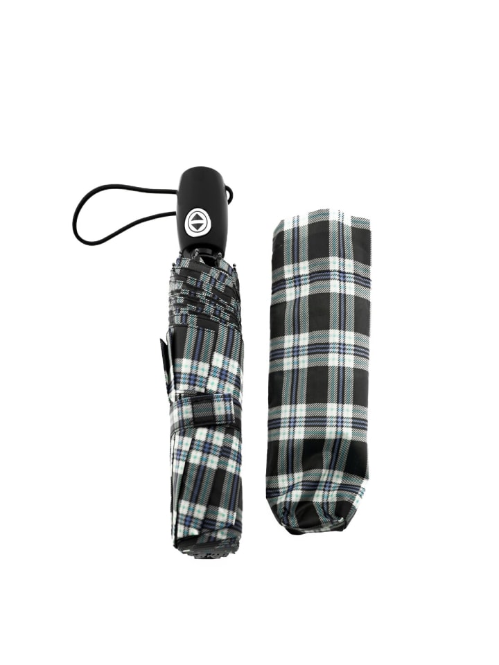 COFI 1453 Kompakter Taschenschirm in Karomuster mit Schutzhülle in Motiv 1 günstig kaufen onesize