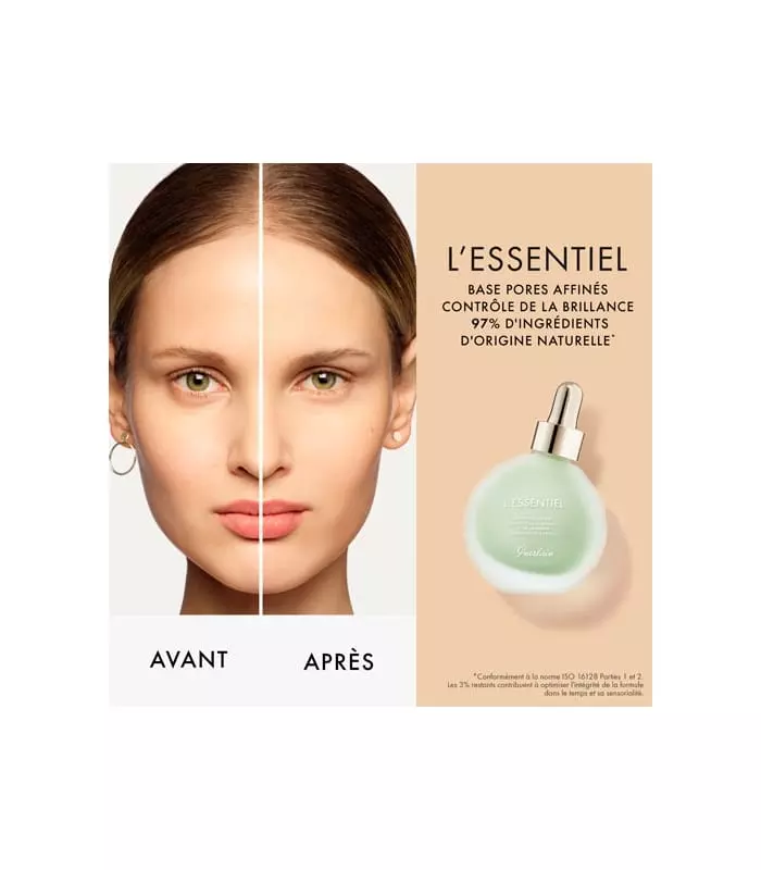 L'ESSENTIEL Base pores affinés contrôle de la brillance