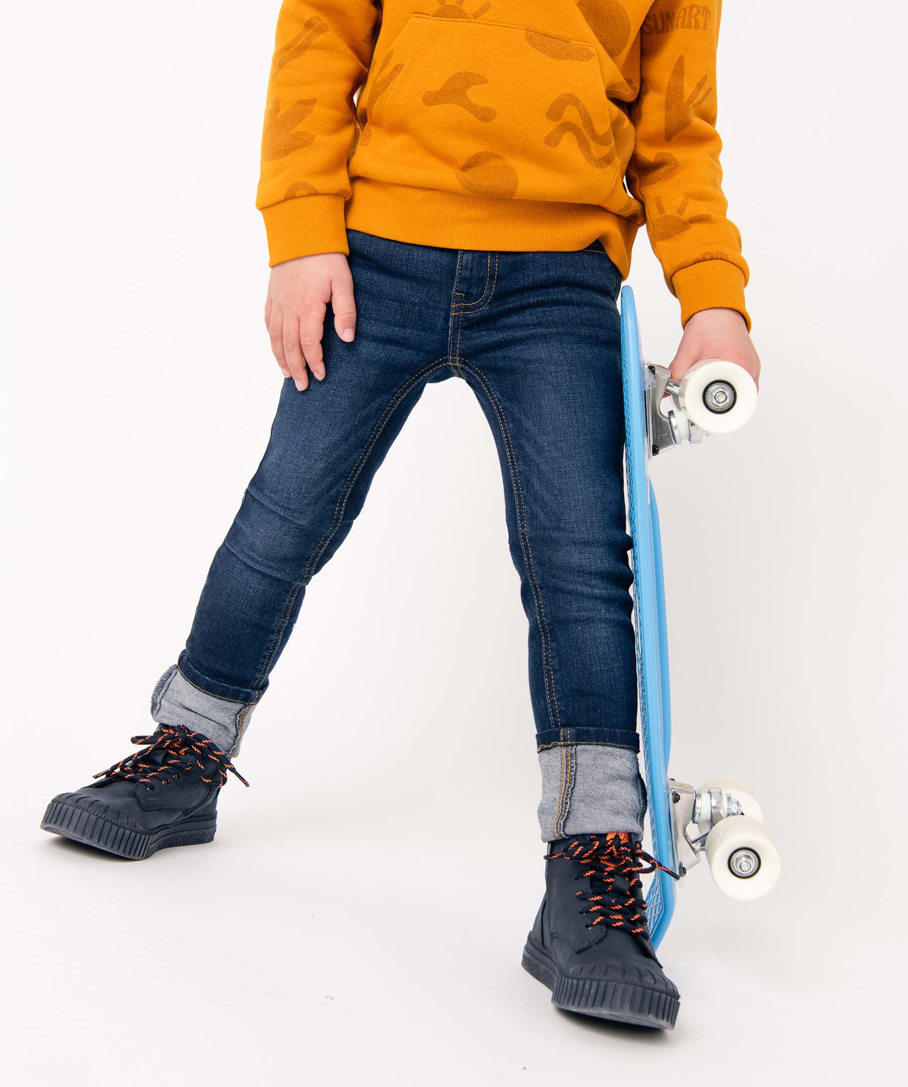 Jean coupe skinny extensible 5 poches Garçon stone | GEMO