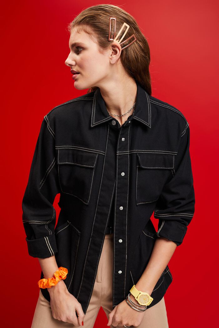 Twilljacke mit Gürtel