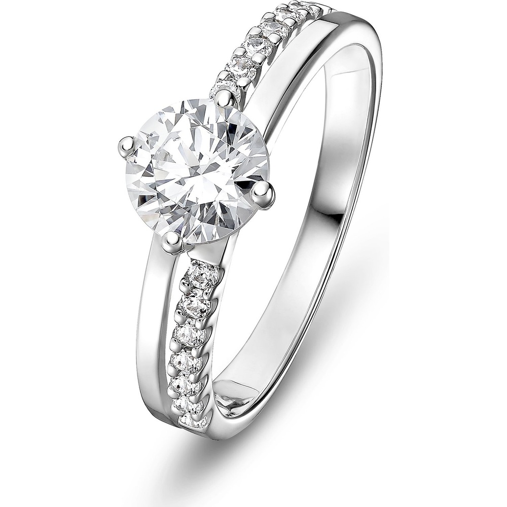 FAVS Bague pour femme 375 Or blanc or blanc Bague
