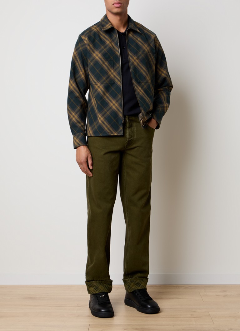 Cămașă Burberry în carouri cu buzunar la piept