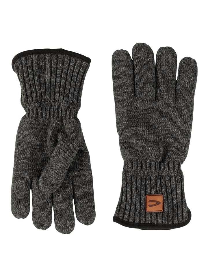 Camel Active Melierte Strickhandschuhe mit warmen Futter in Dunkelgrau günstig kaufen