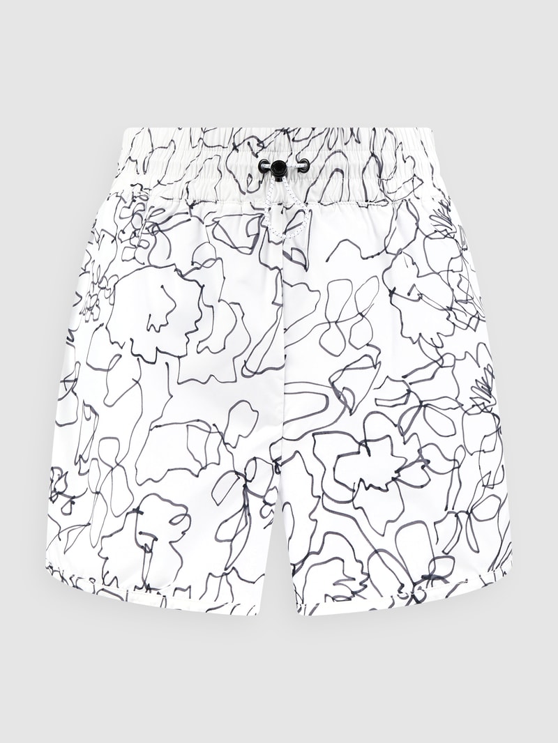 Shorts mit Allover-Muster in weiß