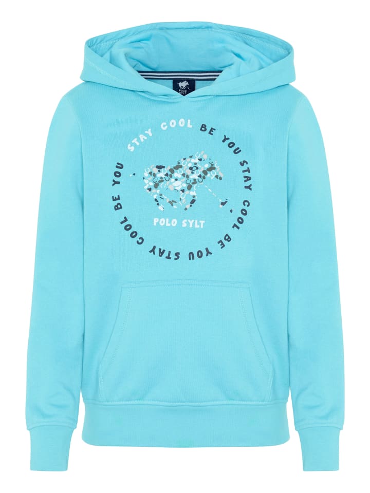 Polo Sylt Kapuzenpullover in Türkis günstig kaufen