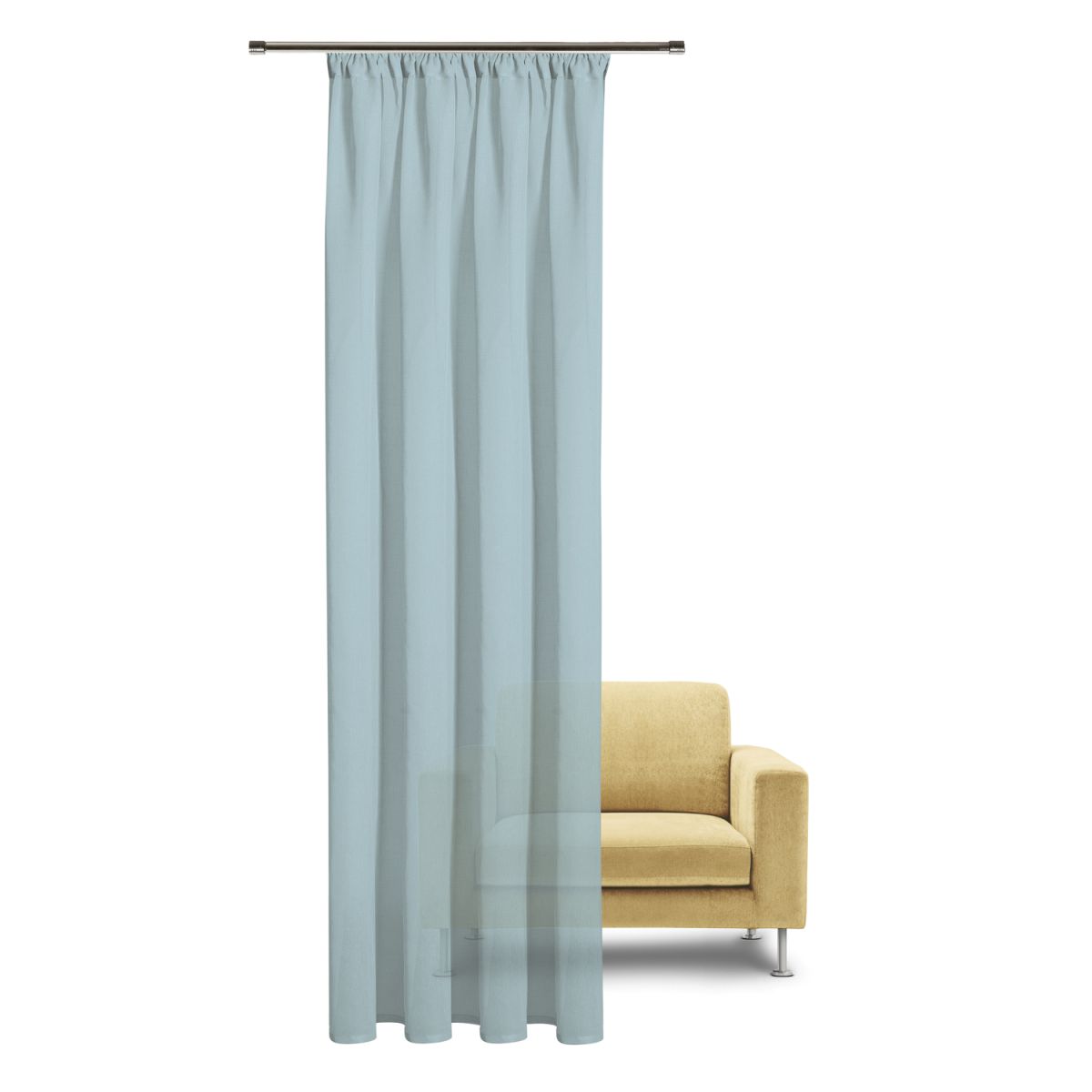 Fertigschal 100% Bio-Baumwolle Grau 140 x 245 cm