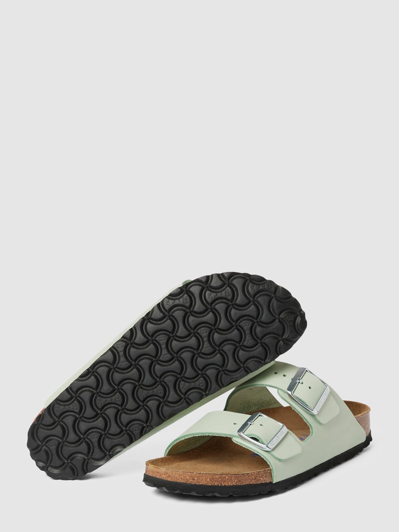 Sandalen aus Leder mit Dornschließen Modell 'Arizona' in mint
