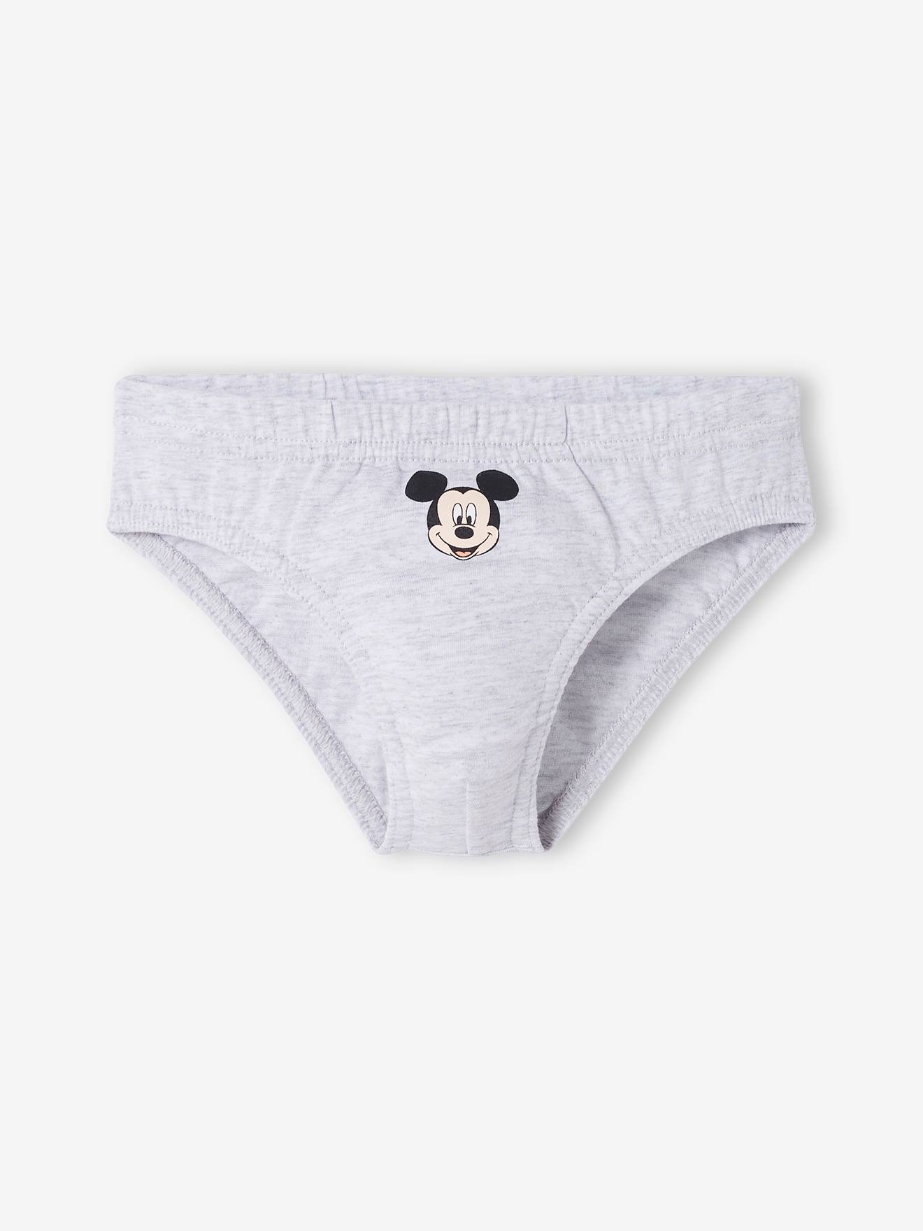 Lot de 7 slips DS® Mickey gris, gris chiné et bleu