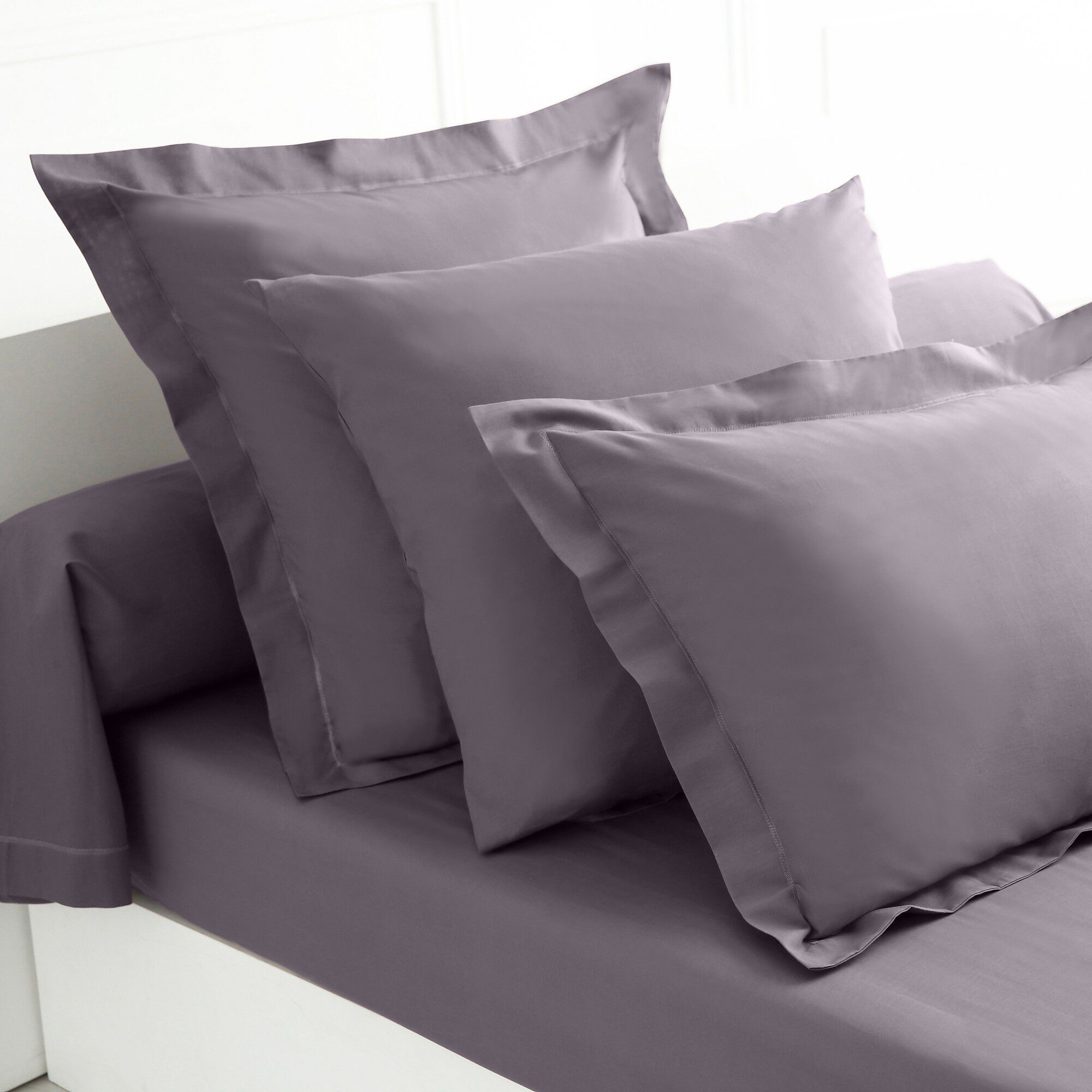 Linge de lit uni polyester-coton Colombine
