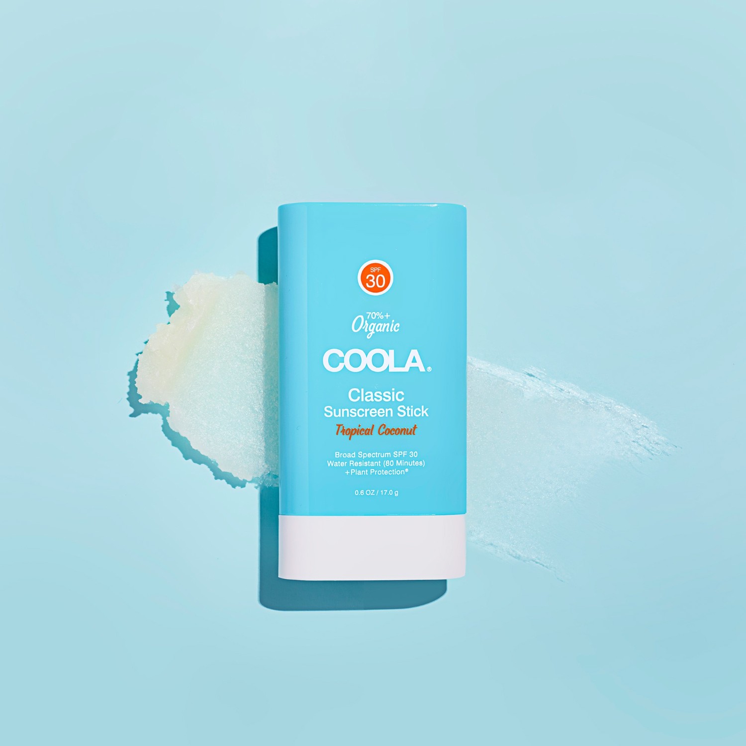 Coola Tropical Coconut arcra való naptej stift SPF 30