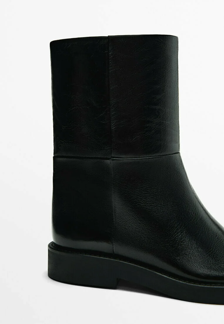 Massimo Dutti SHINY - Botines con plataforma