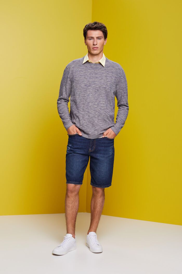 Melierter Strickpullover