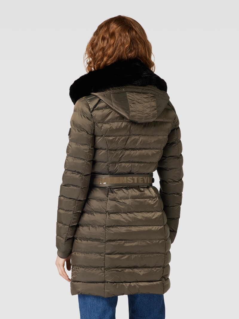 Funktionsjacke mit Kunstfellbesatz Modell 'ABENDSTERN' in taupe