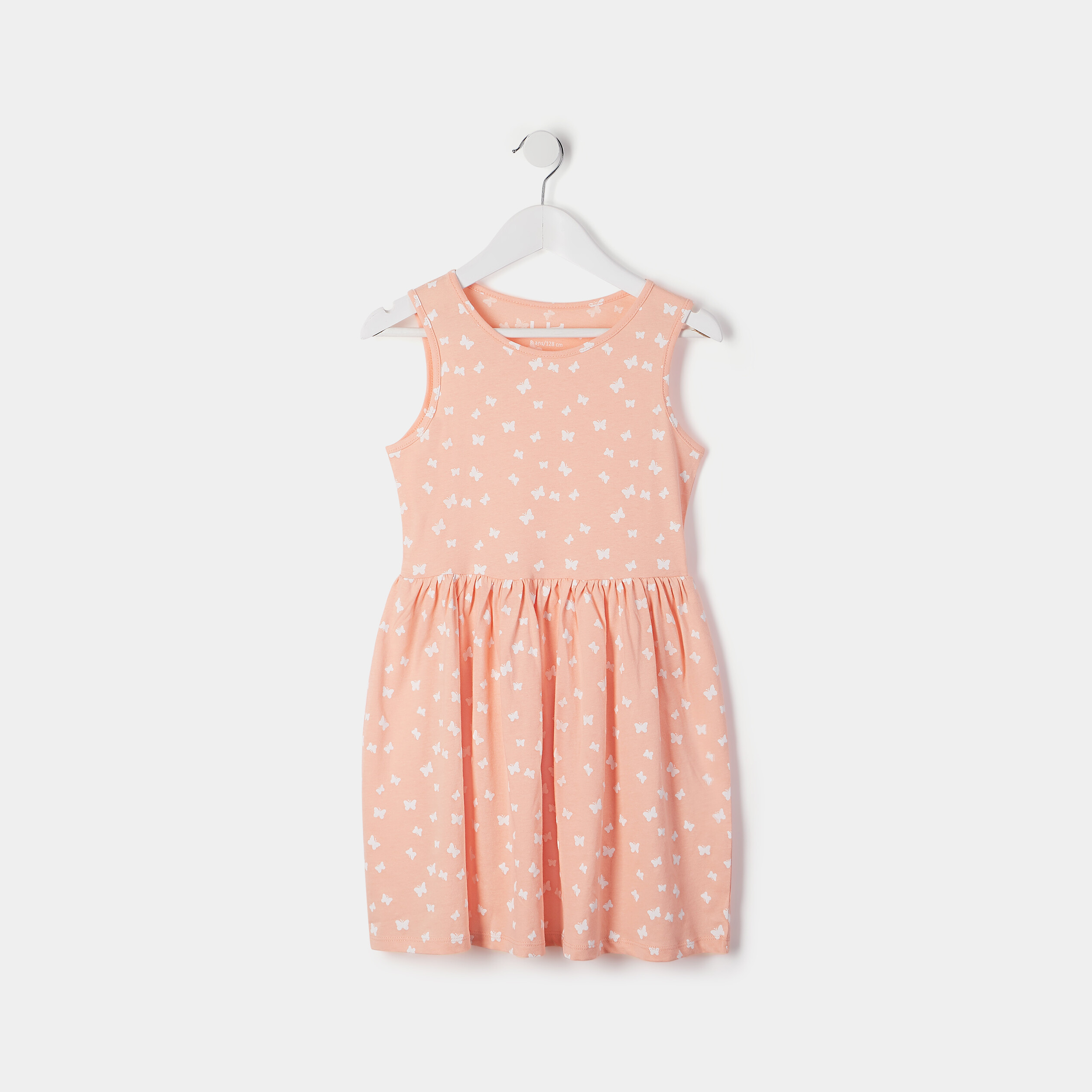 Robe évasée sans manches orange clair fille | La Halle