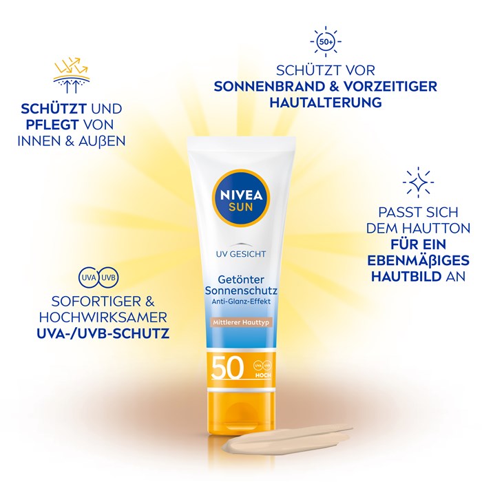 Getönter Sonnenschutz LSF 50