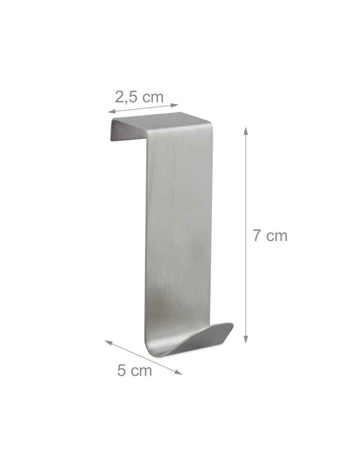 relaxdays 12x Türhaken in Silber günstig kaufen onesize