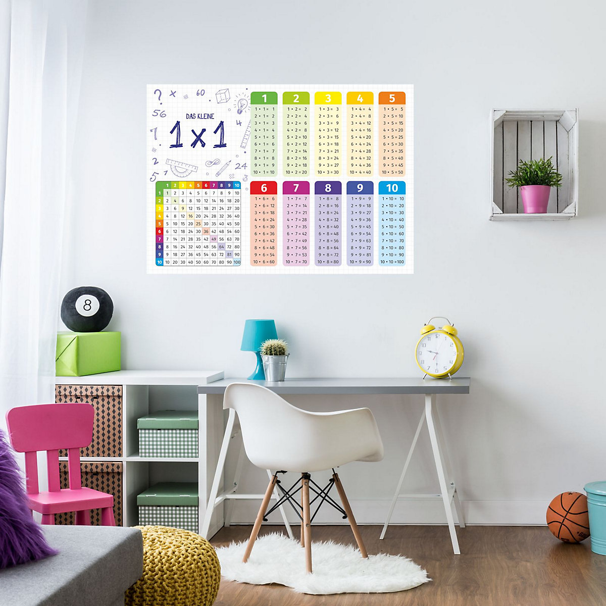 Poster Kinder Lernposter das kleine 1x1 - in 3 Größen Poster
