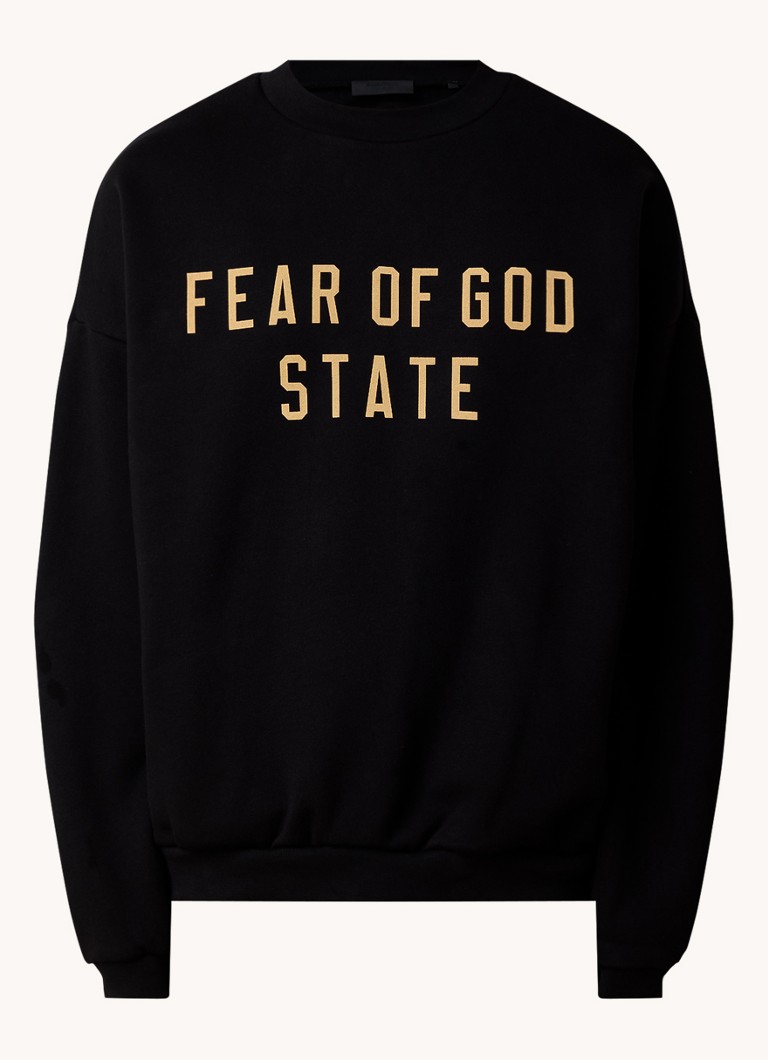Pulover lejer cu imprimeu logo Fear of God Essentials