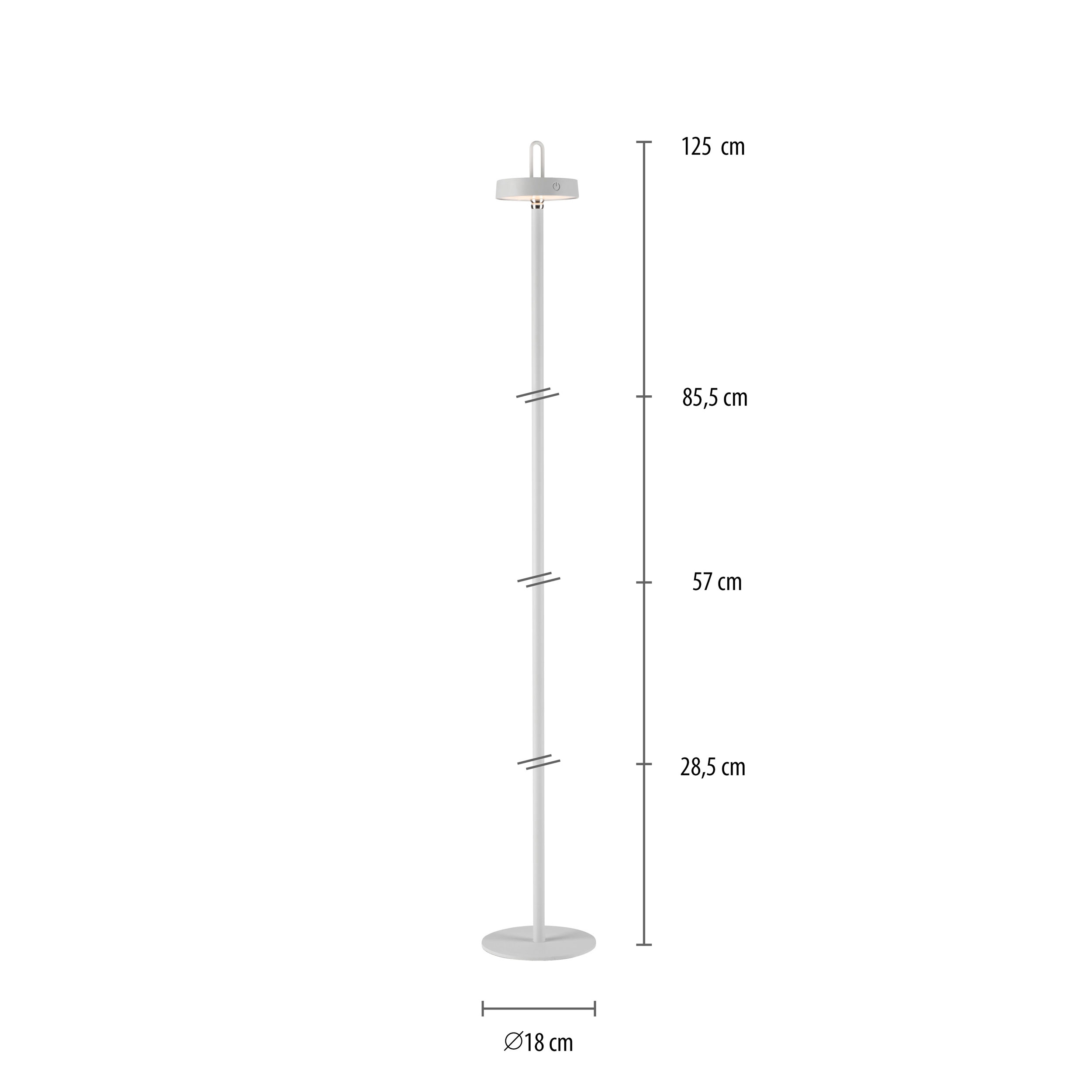 JUST LIGHT.LED-Akku-Stehleuchte 1flg