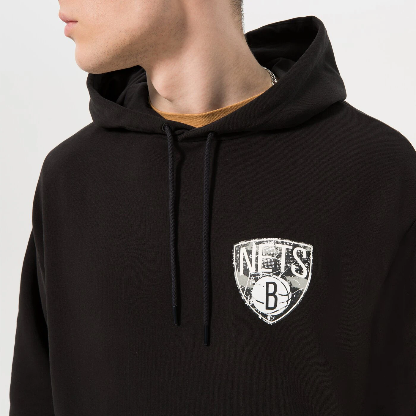 NEW ERA HOODIE INFILL TEAM LOGO NETS BROOKLYN NETS Schwarz