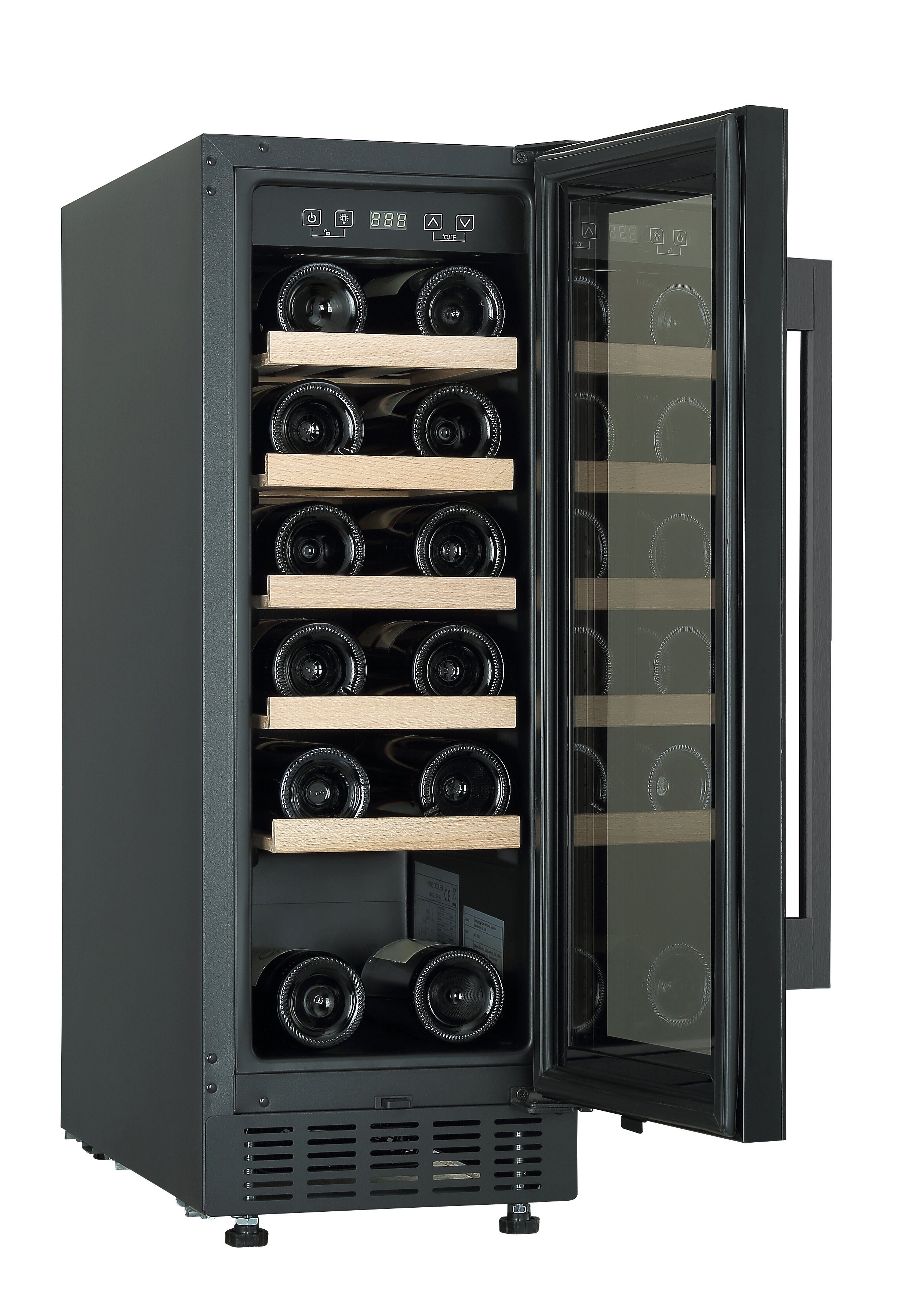 PKM Weinkühlschrank PKM UWTS56-20G,LED-Beleuchtung, 1 Temperaturzone, regelbares Thermostat