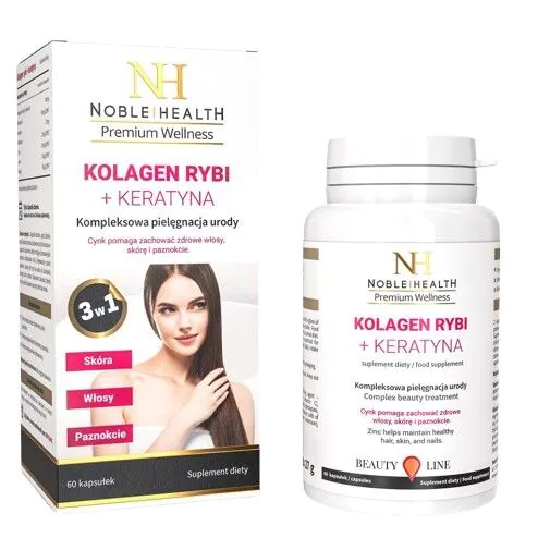 Noble Health kapsule ribljeg kolagena i keratina 60 kapsula