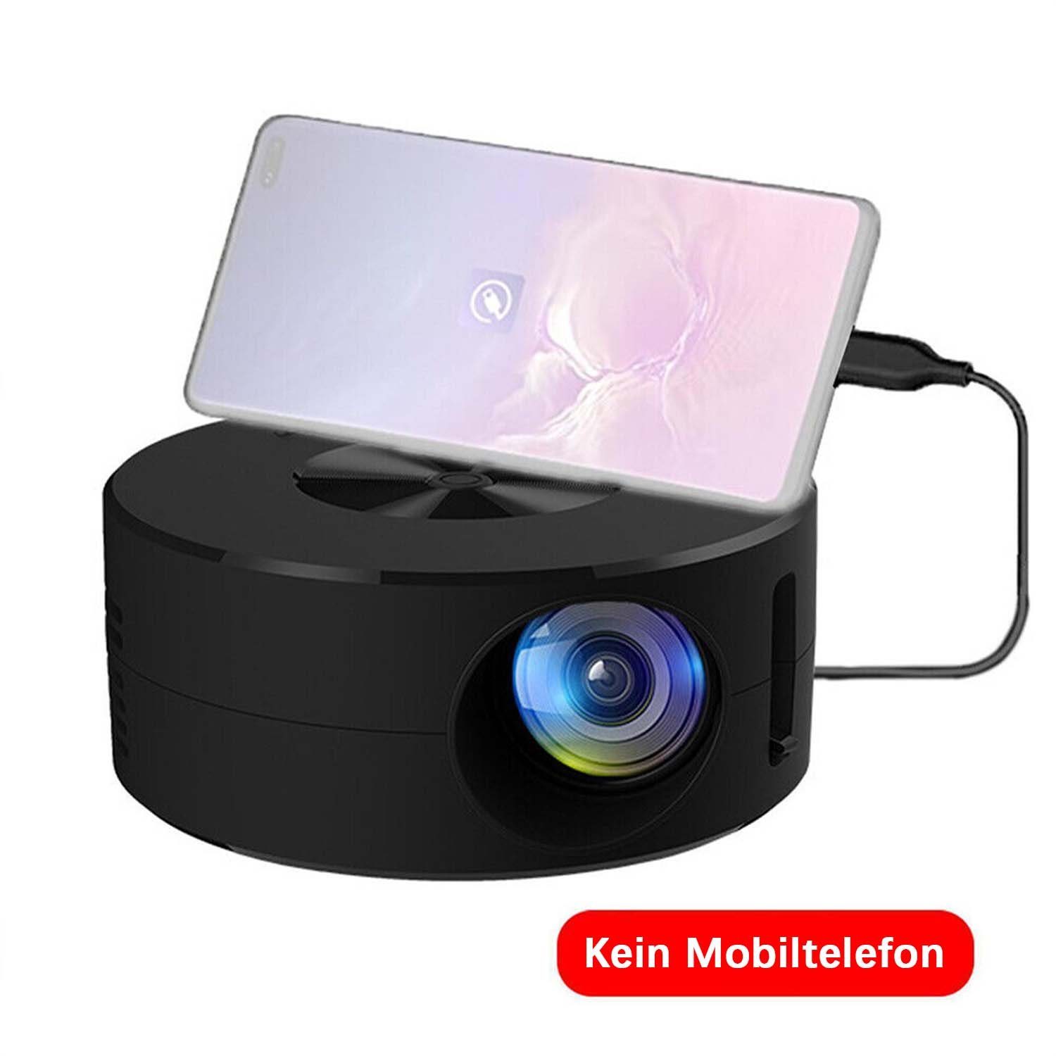 Yoyaxi Mini-Projektor LED HD 1080P Heimkino Tragbares Heimkino Portabler Projektor (Klein und tragbar, geringe Größe, leicht zu transportieren)