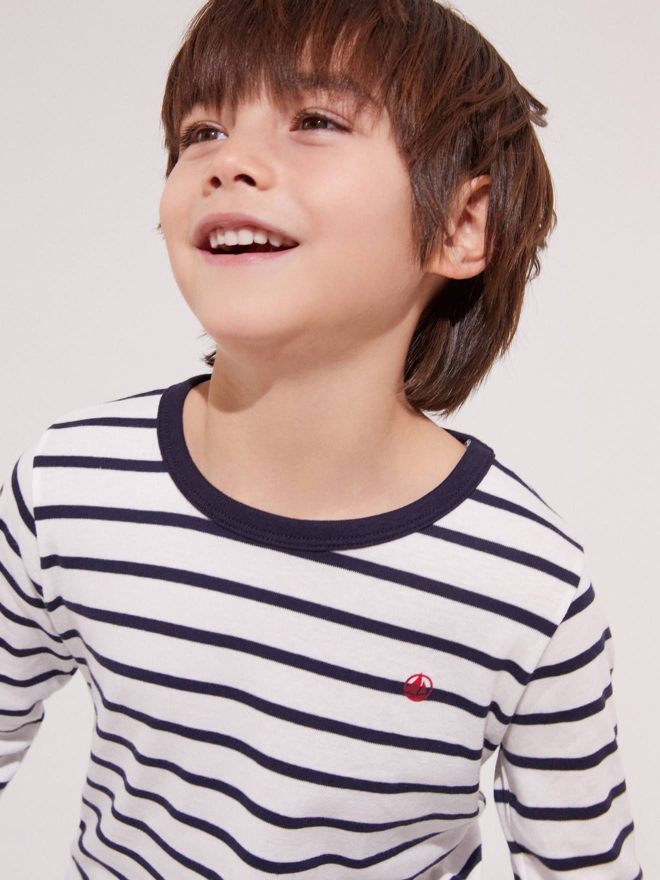 Pyjama marinière garçon PETIT BATEAU écru