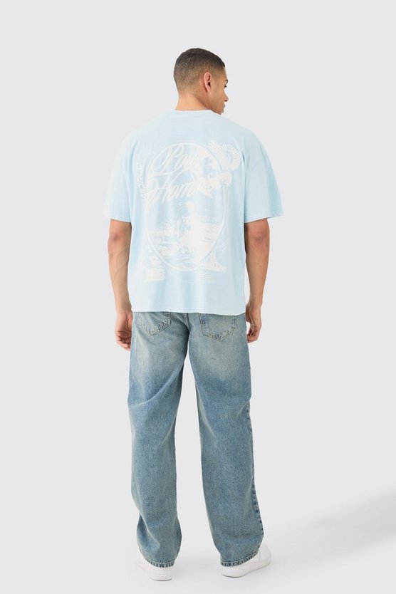 Oversize T-Shirt mit Pour Homme Print