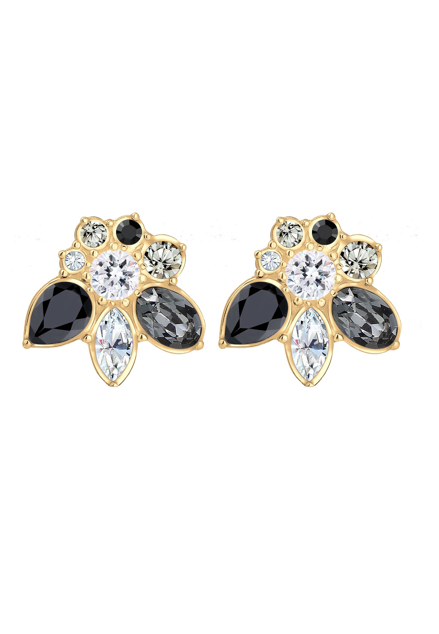 Collana vistosa da donna Elli PREMIUM placcata in oro con cristalli in argento sterling 925