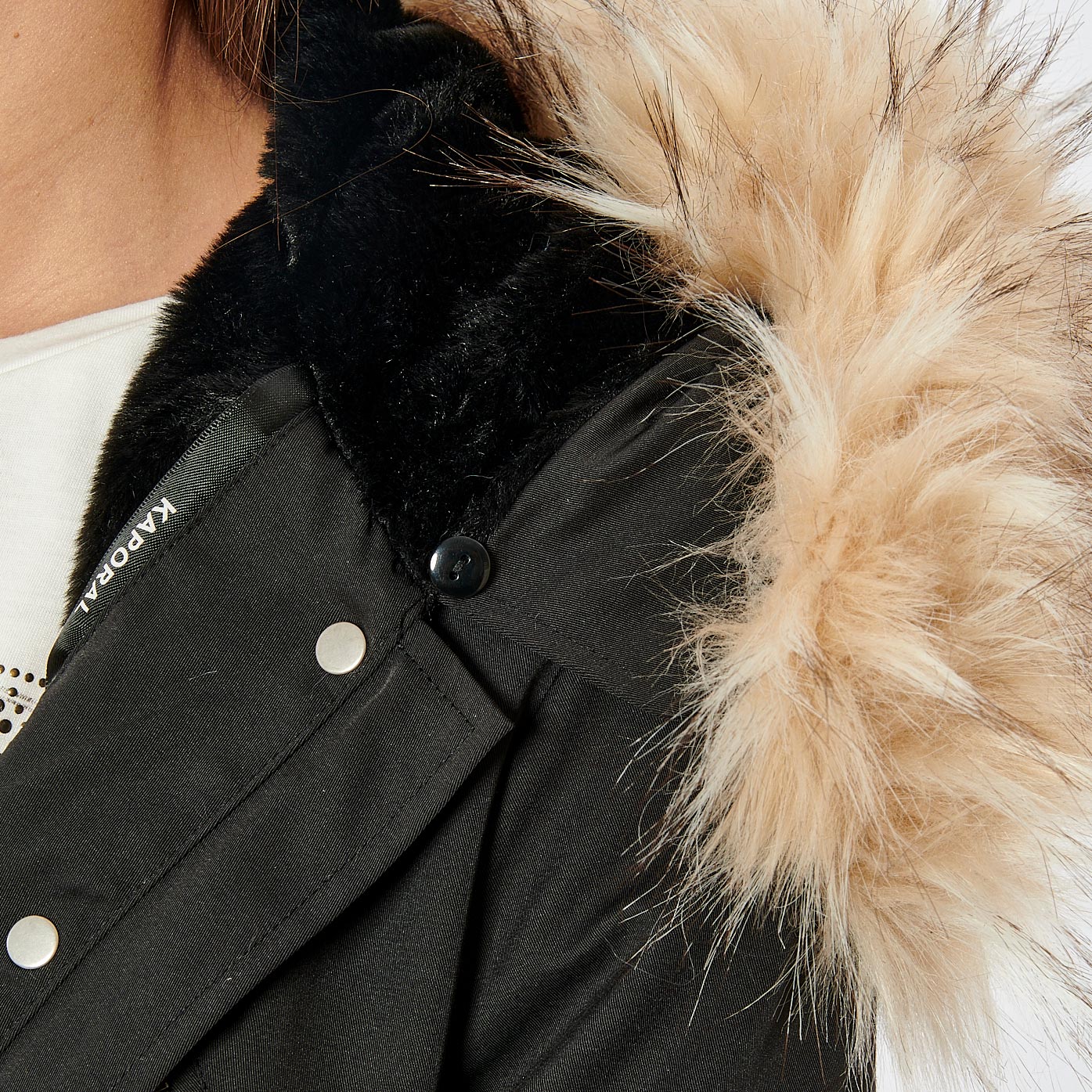 PYTTA  Parka noire femme